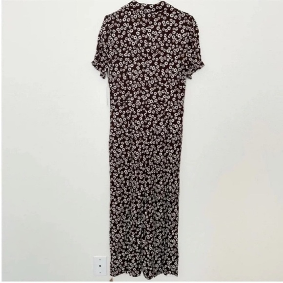 Reformation Bev Floral Jumpsuit Maple Brown NWT - Picture 5 of 10